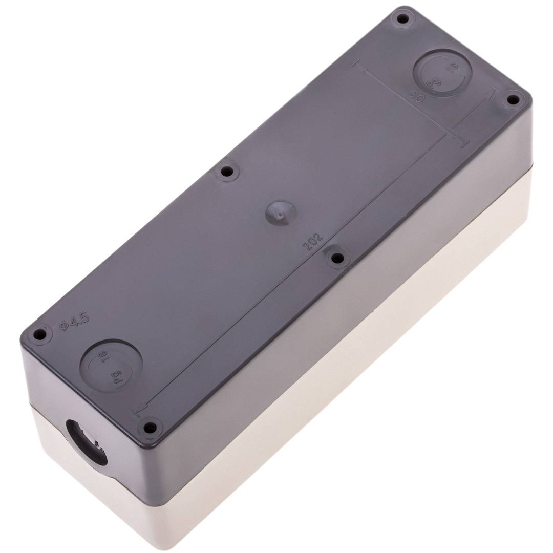 Caixa de controle dispositivos elétricos para 4 botão de pressão ou cinza 22 mm h=80mm