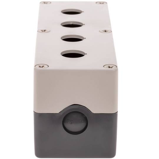 Caixa de controle dispositivos elétricos para 4 botão de pressão ou cinza 22 mm h=80mm