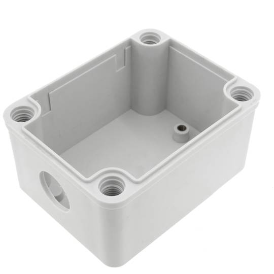 Caja de control de dispositivos eléctricos para 1 pulsador o interruptor de 22 mm gris 65mm