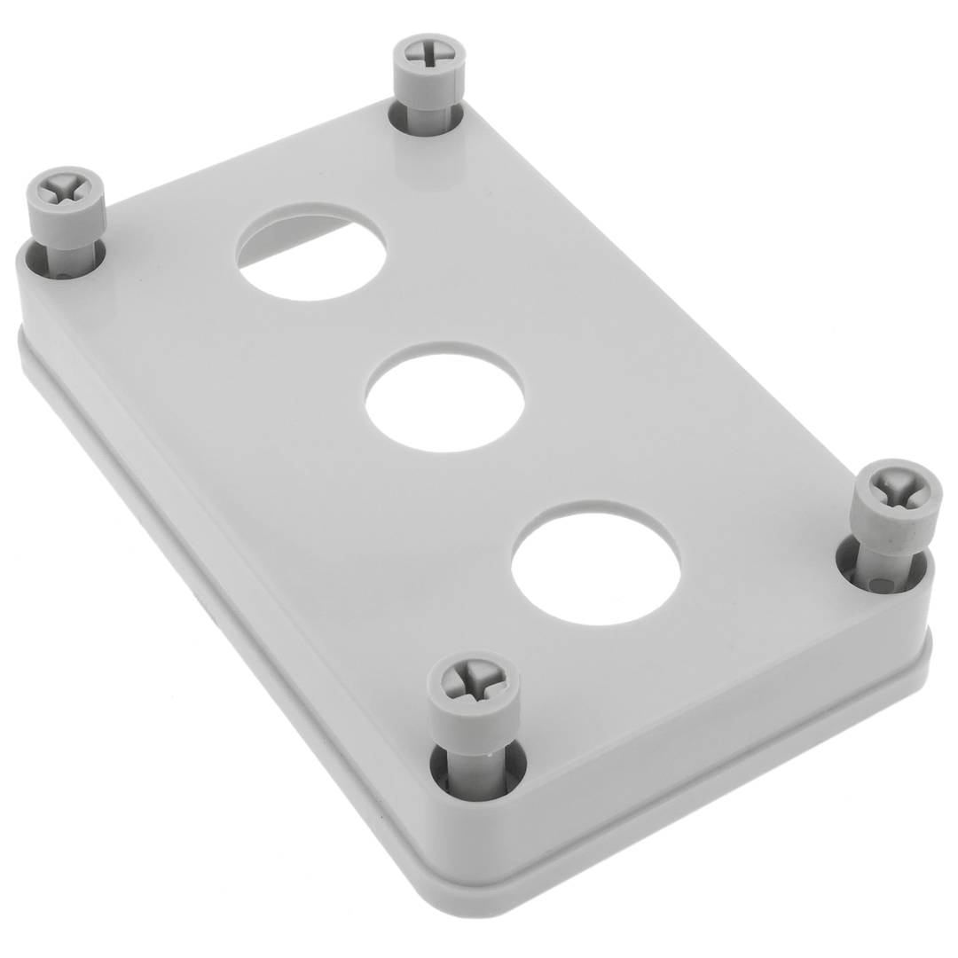 Boîte de contrôle pour appareils électriques 3 bouton poussoir  ou commutateur 22mm gris 65mm