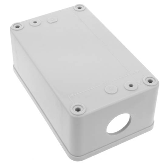 Boîte de contrôle pour appareils électriques 3 bouton poussoir  ou commutateur 22mm gris 65mm