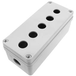 Caixa de control de dispositius elèctrics per a 5 polsador o interruptor de 22 mm gris 65mm
