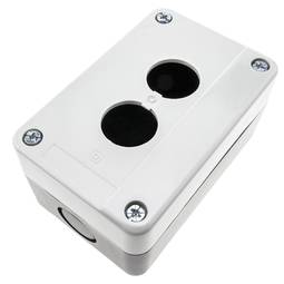 Caixa de control de dispositius elèctrics per a 2 polsador o interruptor de 22 mm gris