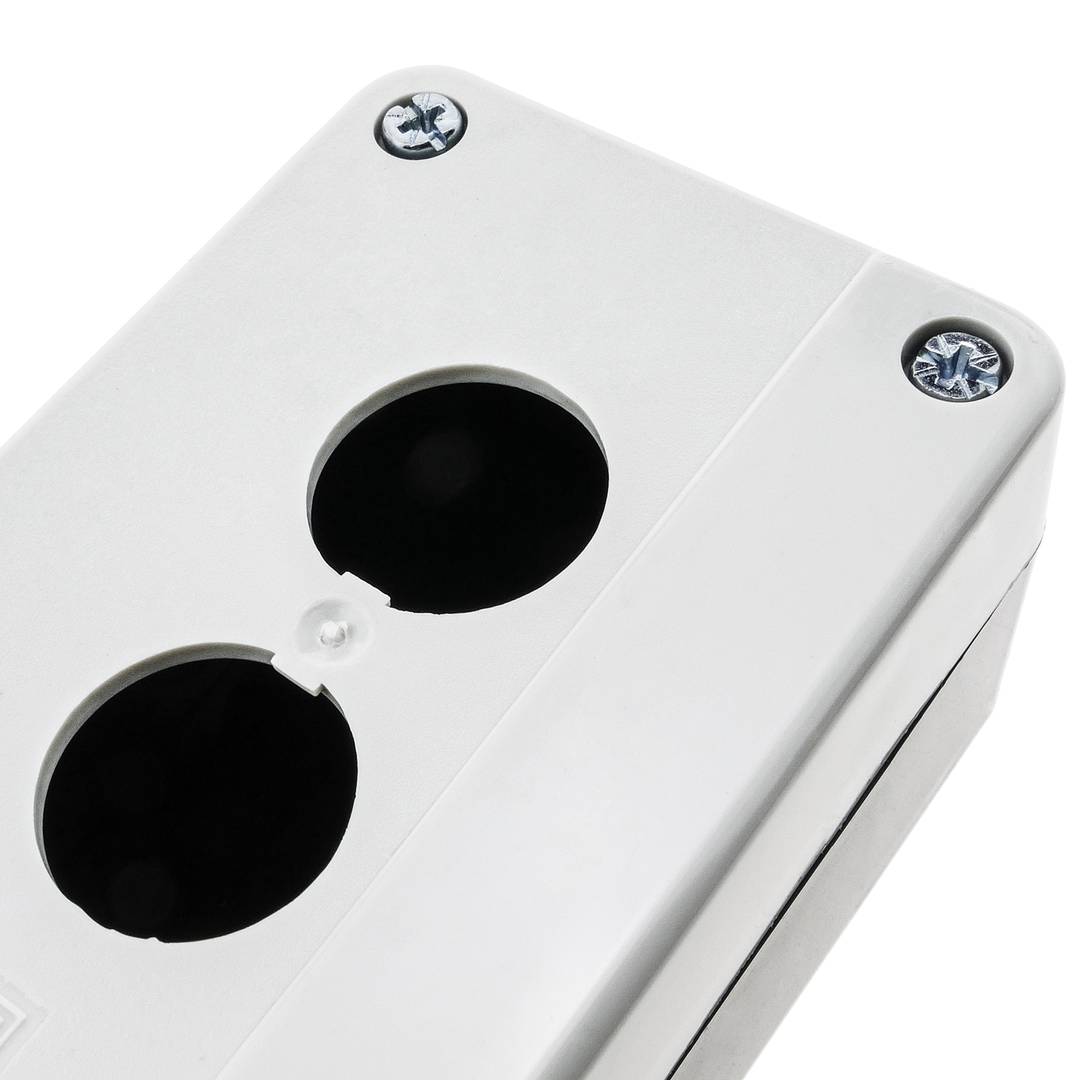 Caja de control de dispositivos eléctricos para 2 pulsador o interruptor de 22 mm gris