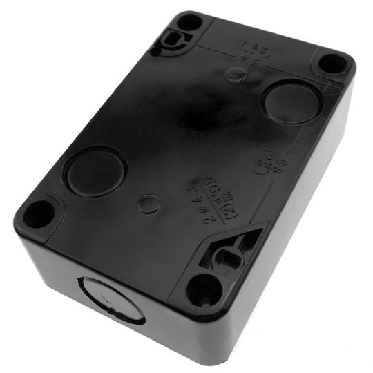 Caja de control de dispositivos eléctricos para 2 pulsador o interruptor de 22 mm gris