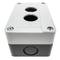 Caja de control de dispositivos eléctricos para 2 pulsador o interruptor de 22 mm gris
