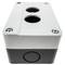 Caja de control de dispositivos eléctricos para 2 pulsador o interruptor de 22 mm gris