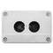 Caja de control de dispositivos eléctricos para 2 pulsador o interruptor de 22 mm gris