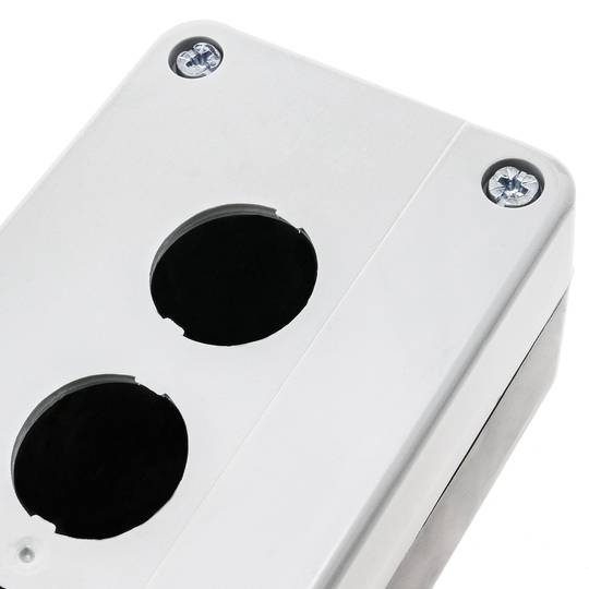 Caja de control de dispositivos eléctricos para 3 pulsador o interruptor de 22 mm gris