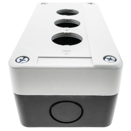 Caja de control de dispositivos eléctricos para 3 pulsador o interruptor de 22 mm gris