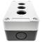 Caja de control de dispositivos eléctricos para 3 pulsador o interruptor de 22 mm gris