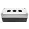 Caja de control de dispositivos eléctricos para 3 pulsador o interruptor de 22 mm gris