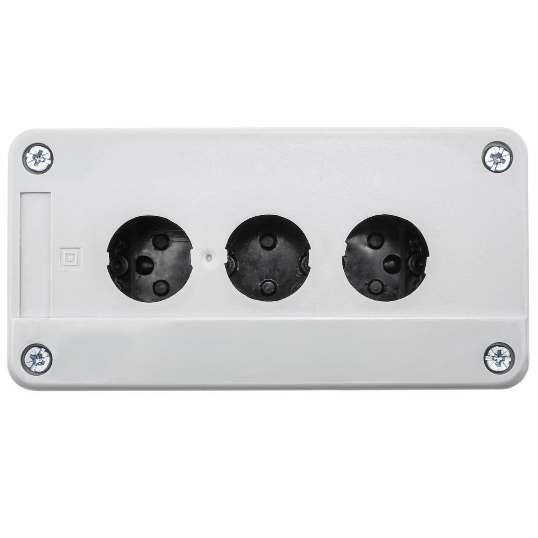 Caja de control de dispositivos eléctricos para 3 pulsador o interruptor de 22 mm gris