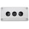 Caja de control de dispositivos eléctricos para 3 pulsador o interruptor de 22 mm gris