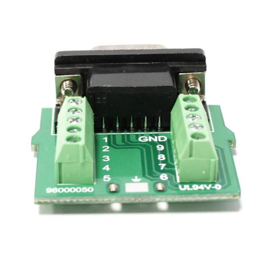 Adaptador serie DB9 macho a bloque de terminales
