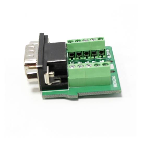 Adaptador serie DB9 macho a bloque de terminales