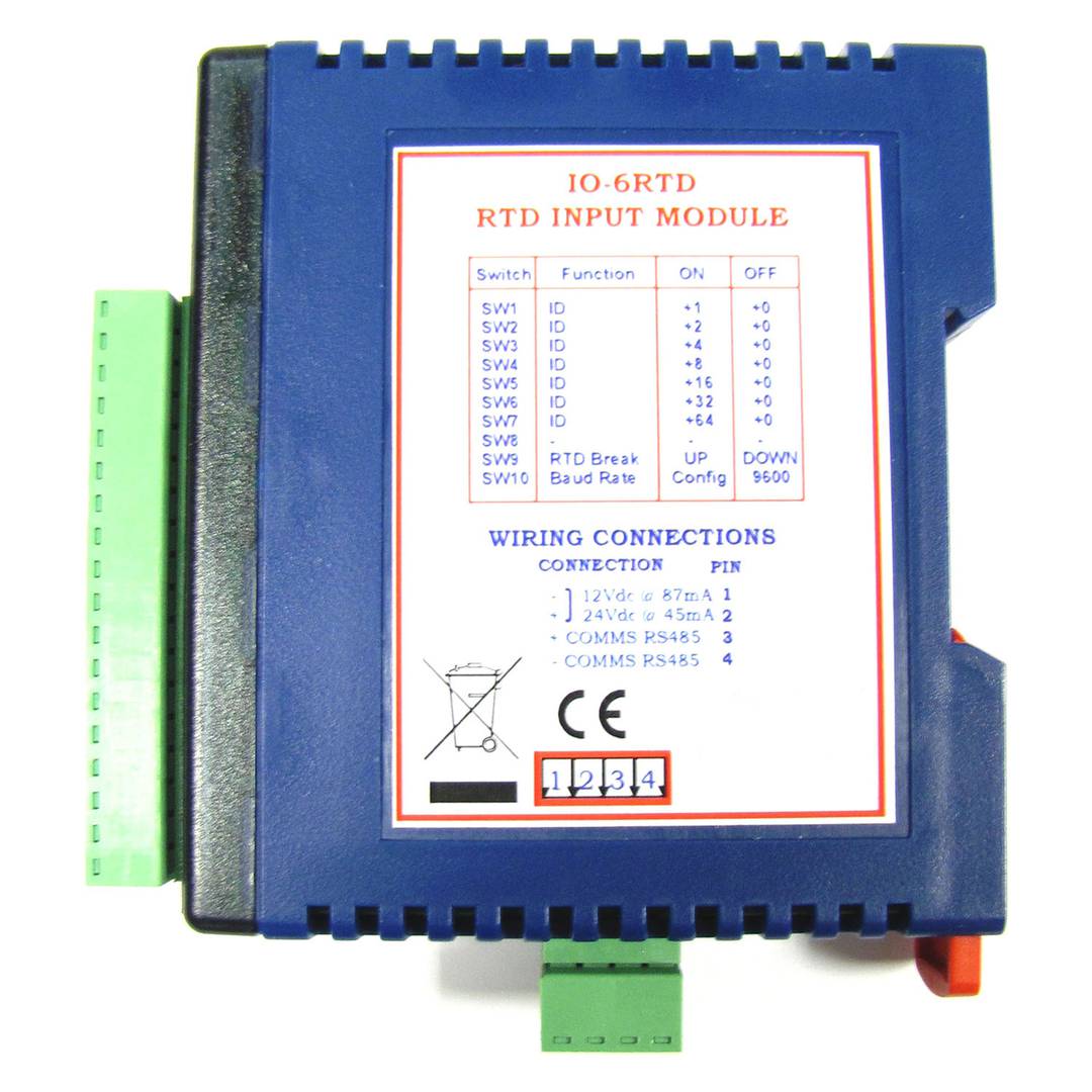 Moduł RS485 z 6 wejściowym czujnikiem temperatury RTD (BrainChild IO-6RTD)