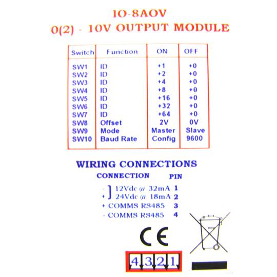 RS485 Modul 8 analoge Spannung (IO Brainchild 8AOV)