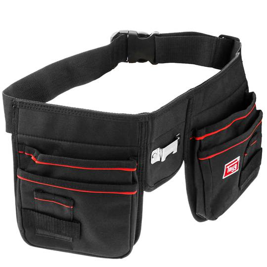 Tool belt with 2 nail bags and 2 hammer straps