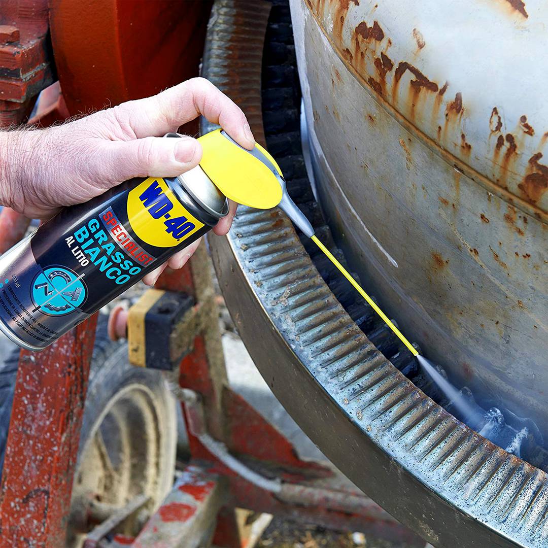 400 ml WD-40 lithium witte vetspray voor tandwielen en machines