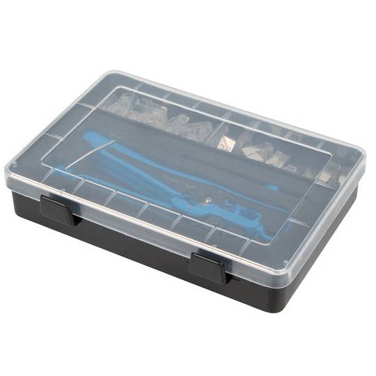 Pakket met krimptang, universele stripper en Lanberg RJ45 FTP/UTP connectoren
