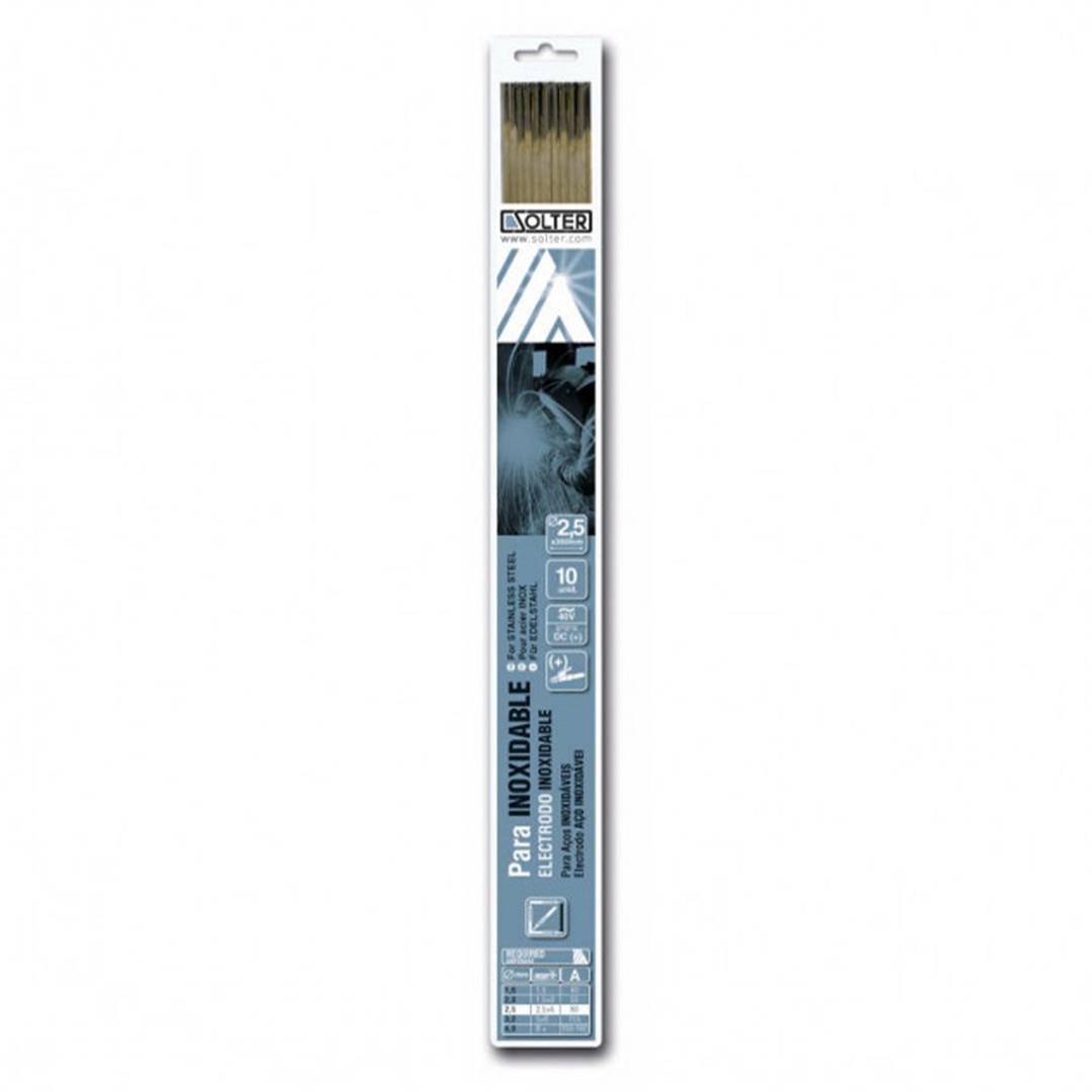 Pack de 10 unitats elèctrode inox per a acer inoxidable de 2 mm diàmetre de Solter