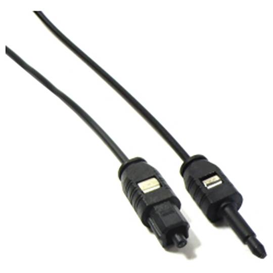 Cabo de áudio digital óptico Toslink 3 m Toslink para Mini-Toslink