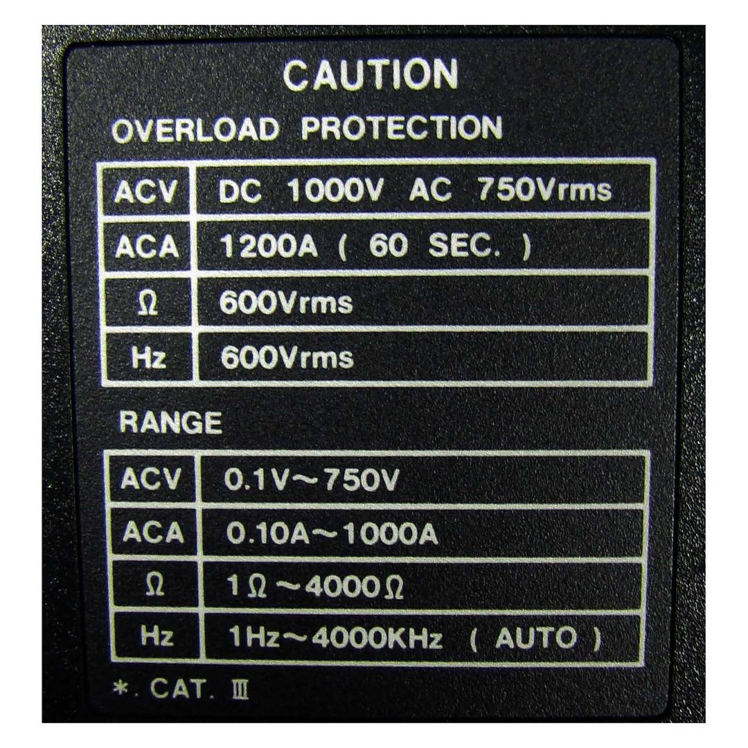 Multímetro digital modelo 1000A AC braçadeira YF-8050