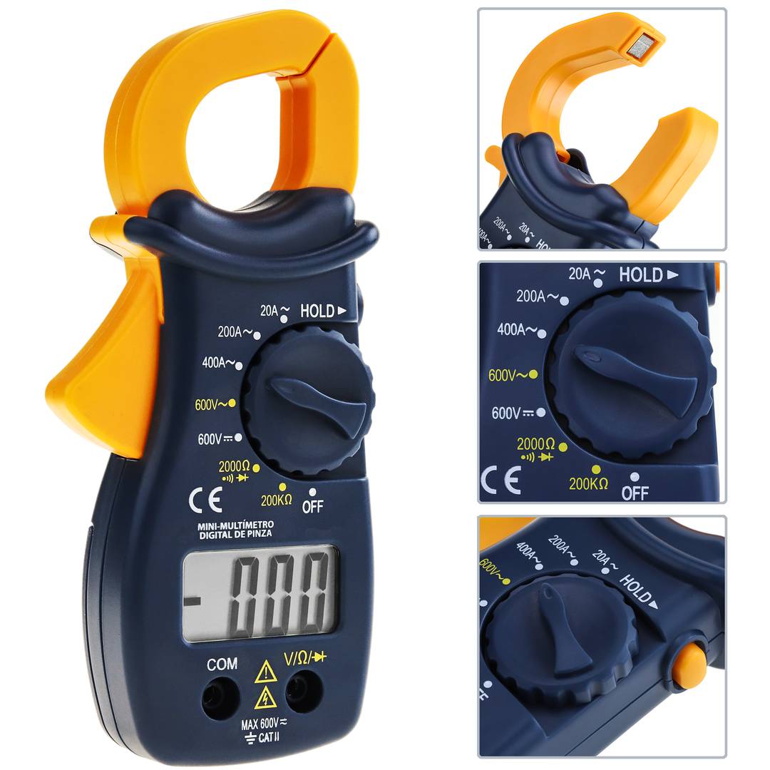 FY385-Pince ampèremétrique numérique, ampèremètre, tension, courant AC, DC,  température, Ohm, puzzles, itance, ampèremétrique, multimètre - AliExpress