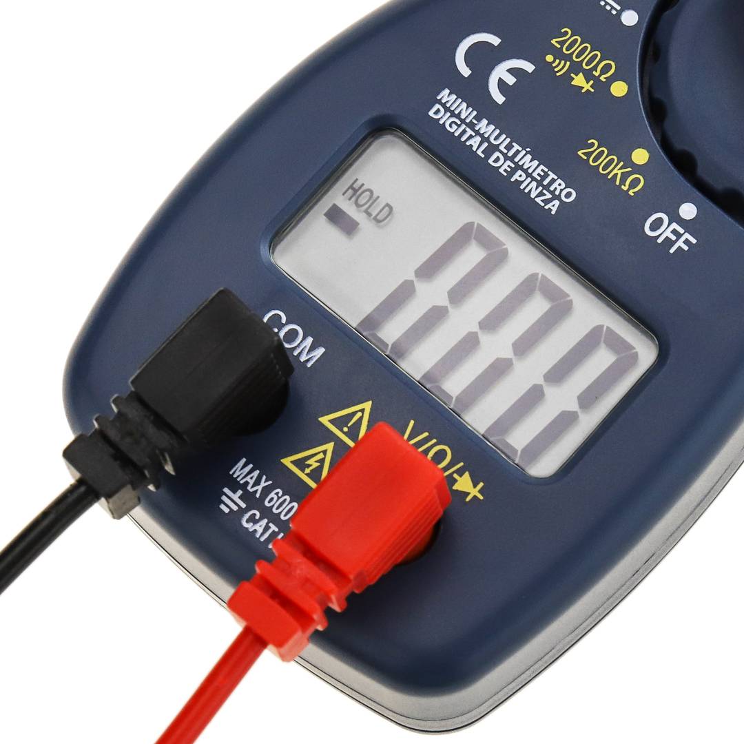 Pince multimètre numérique, HT206 AC/DC Mini pince ampèremétrique numérique  Testeur de pince en plastique pour mesurer la résistance du courant
