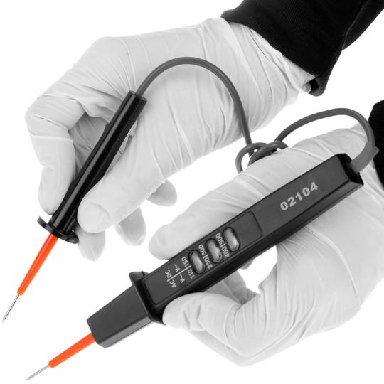 Tester di tensione 110V - 400V AC e 150V - 500V DC colore nero