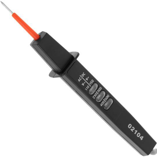 Tester di tensione 110V - 400V AC e 150V - 500V DC colore nero