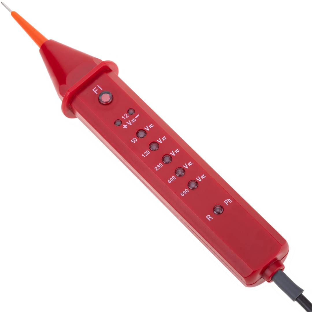 Current tester from 12 to 690 V, AC and DC voltage detector