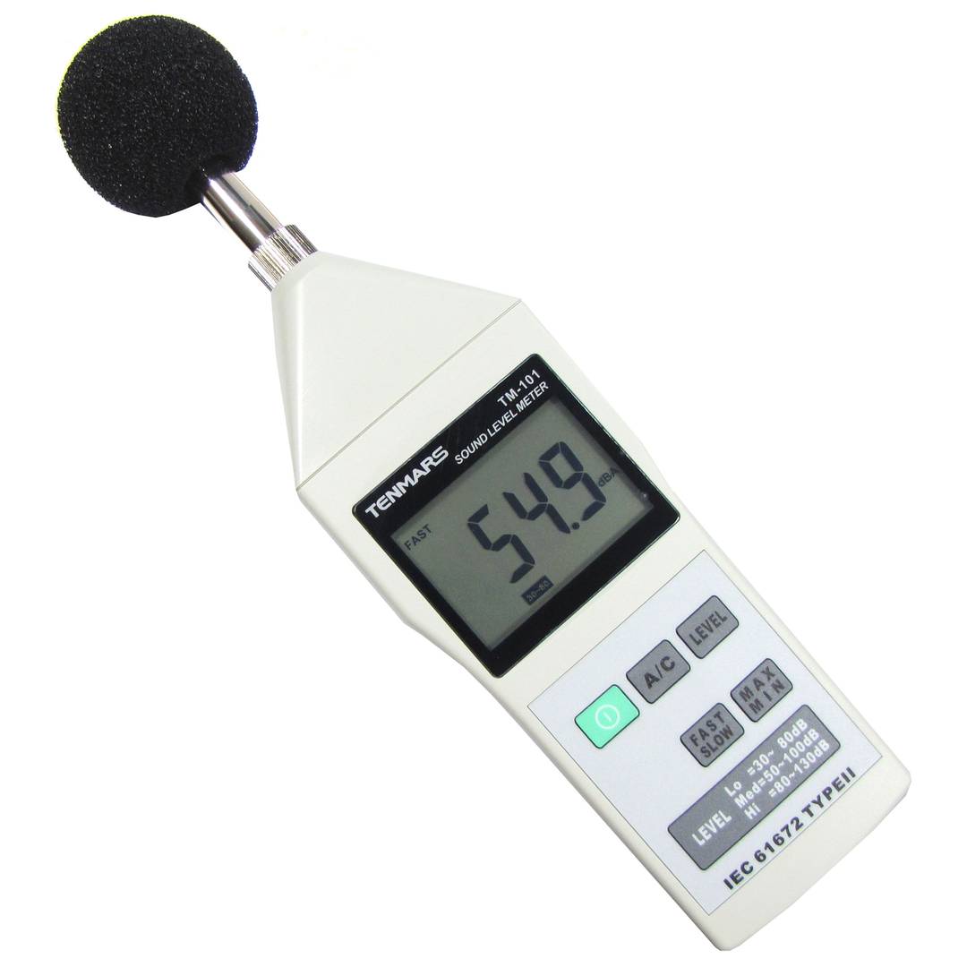 Fonometro. Misuratore di livello sonoro analogico digitale TM-101
