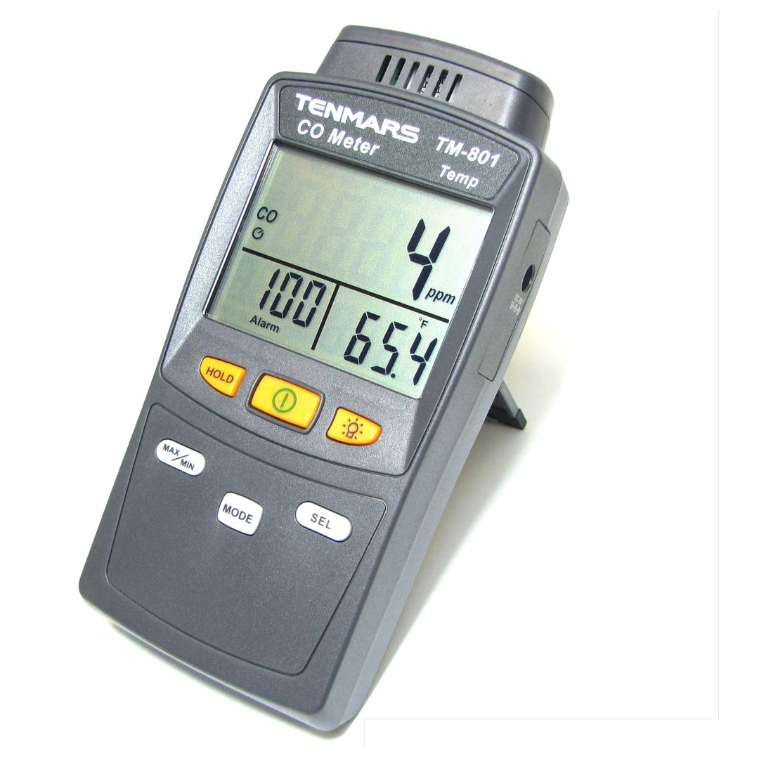 Analitzador de monòxid de carboni i temperatura TM-801