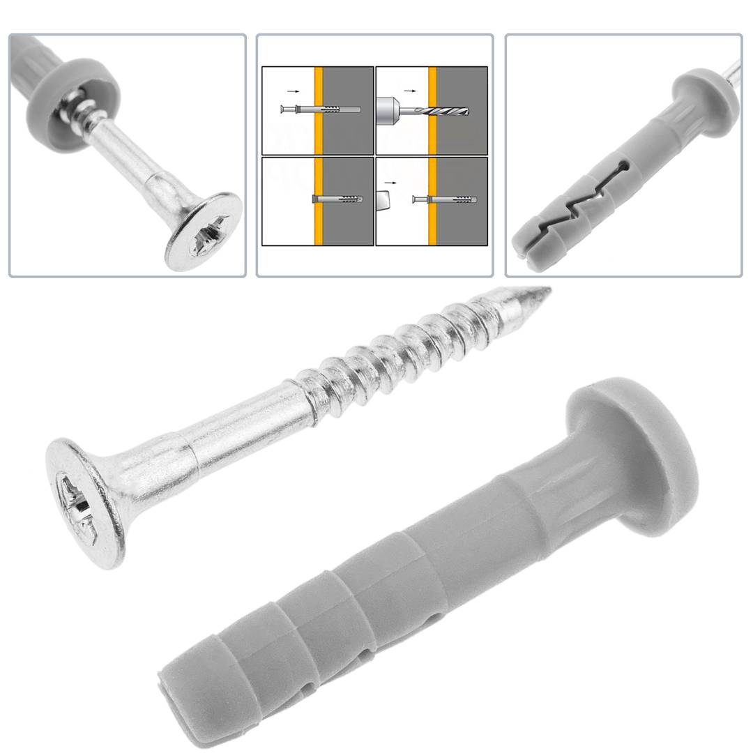 Pack of 50 units impact plug with screw 6 x 35 mm