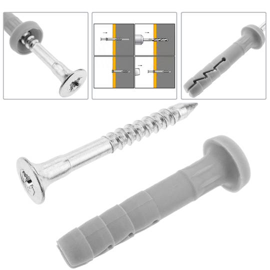 Pack of 50 units impact plug with screw 6 x 35 mm