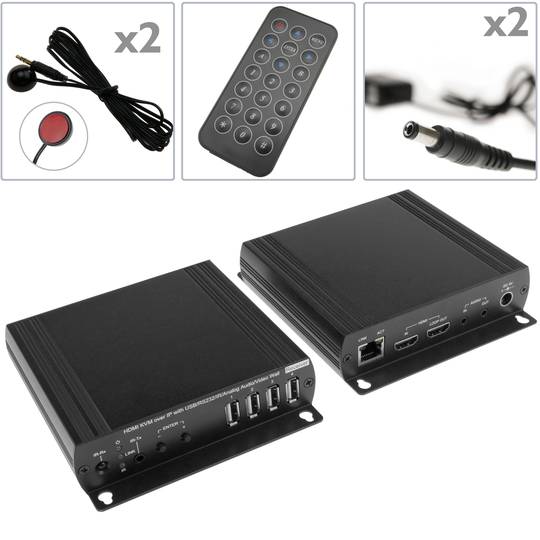 AUDIO HDMI Extender IR USB RS232 cable and UTP Cat.6 Cat.5e