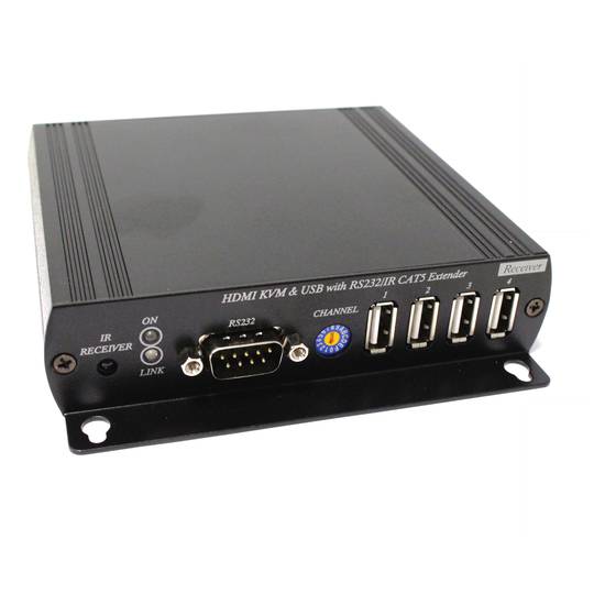 Extensor de HDMI AUDIO USB RS232 IR por cable UTP Cat.5e y Cat.6 solo receptor