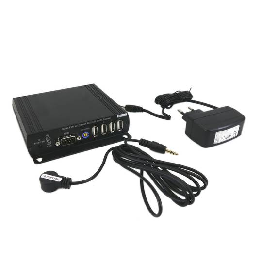 Extensor de HDMI AUDIO USB RS232 IR por cable UTP Cat.5e y Cat.6 solo receptor