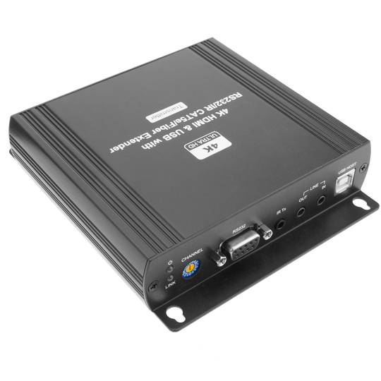 Extendeur HDMI 4K UHD avec AUDIO USB RS232 IR et câble UTP Cat.5e et SFP à fibre optique