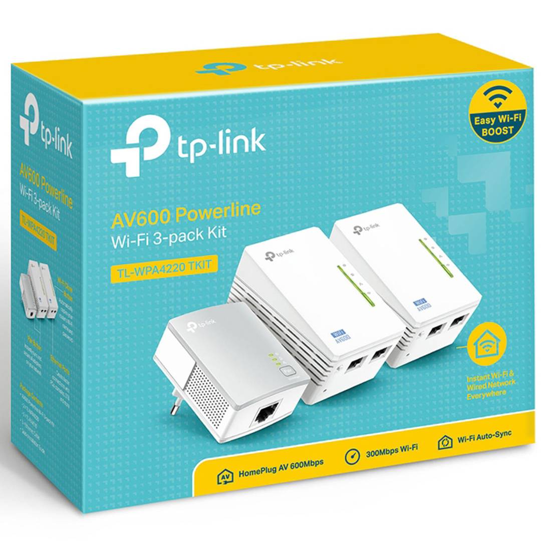 Powerline Homeplug PLC TP-Link TL-WPA4220 TKit AC600 - Cablematic