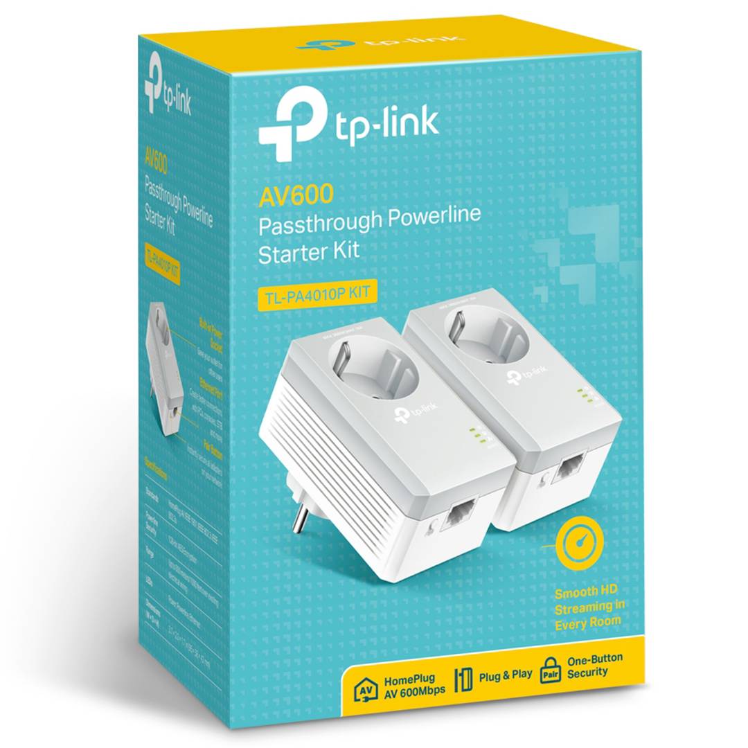 Powerline Homeplug PLC TP-Link TL-PA4010P KIT a 600 Mbps