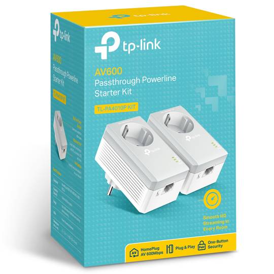 Powerline Homeplug PLC TP-Link TL-PA4010P KIT a 600 Mbps
