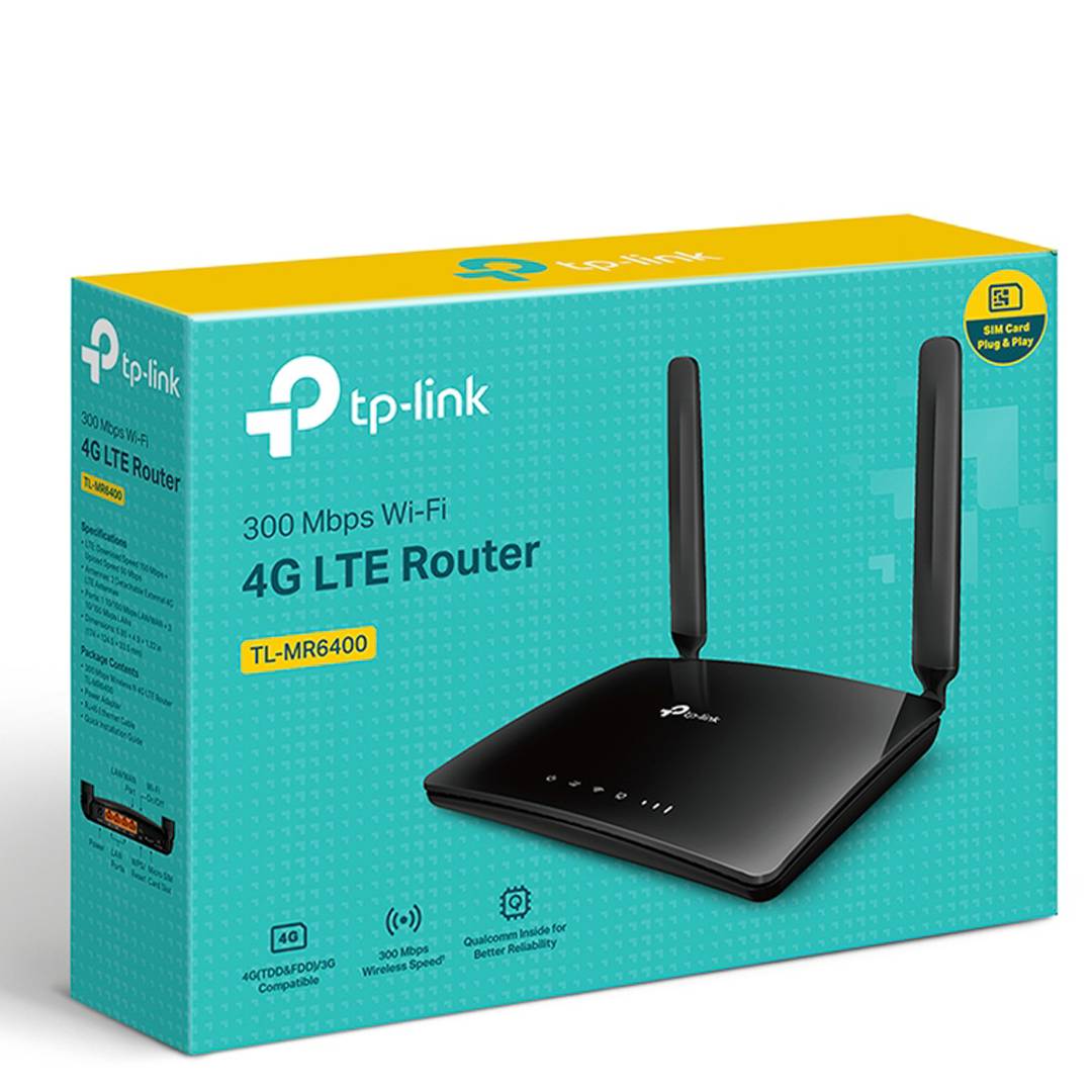 Wireless 300Mbps Cat6 TP-Link Band Dual TL-MR6400 Router 4G - Cablematic