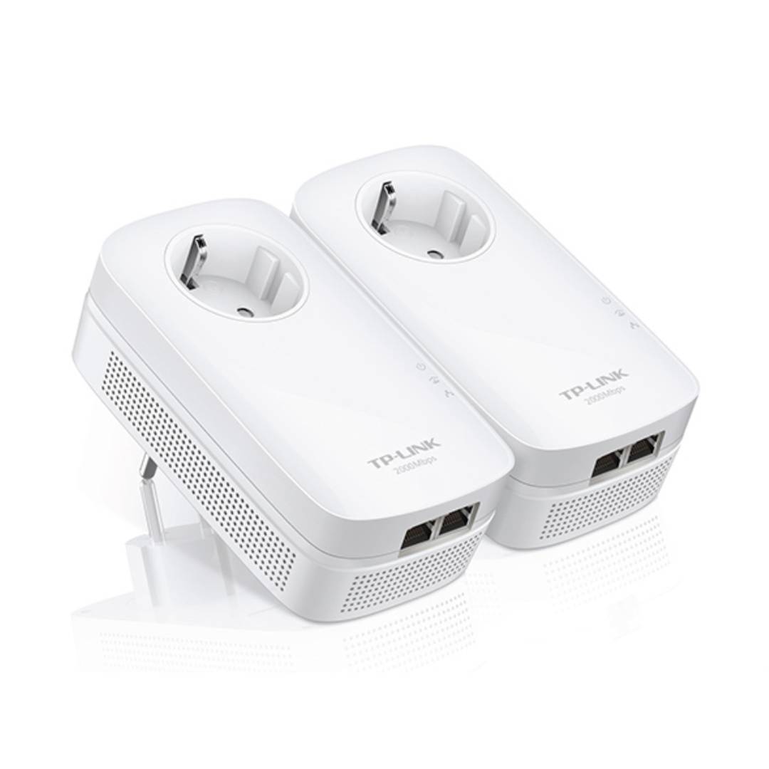 Kit de 2 unidades de puerto Gigabit de TP-Link AV2000 con enchufe powerline