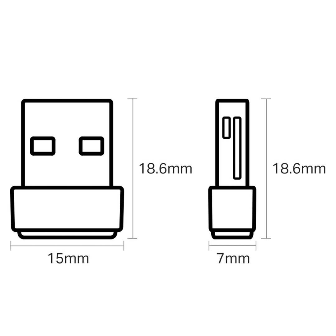 Drahtloser USB 2.0-Adapter TP-Link Archer T2U Nano AC600