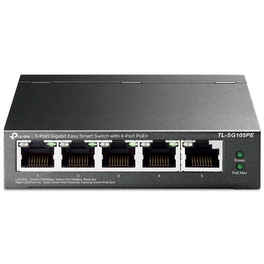 Switch Gigabit de 5 portas TP-Link TL-SG105PE (4 PoE +)