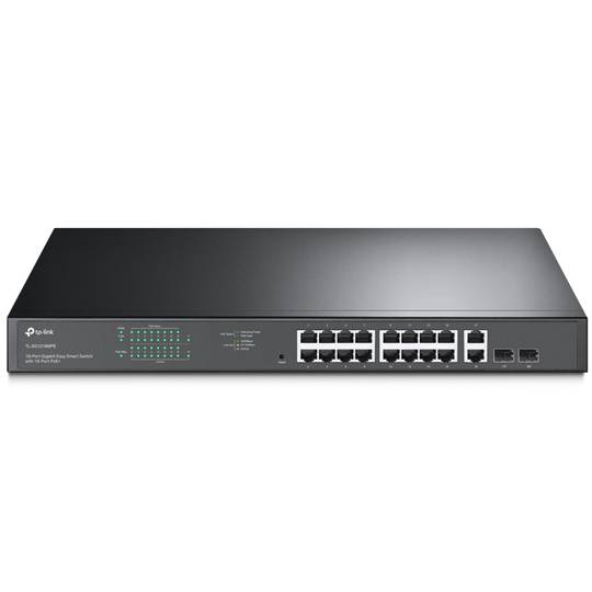 Switch TP-Link Easy Smart JetStream TL-1218MPE 16 portas Gigabit 2 SFP