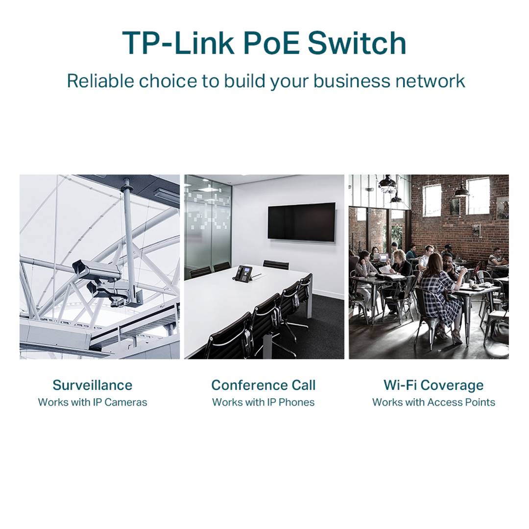 Switch TP-Link Easy Smart JetStream TL-1218MPE 16 portas Gigabit 2 SFP